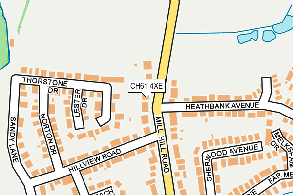 CH61 4XE map - OS OpenMap – Local (Ordnance Survey)