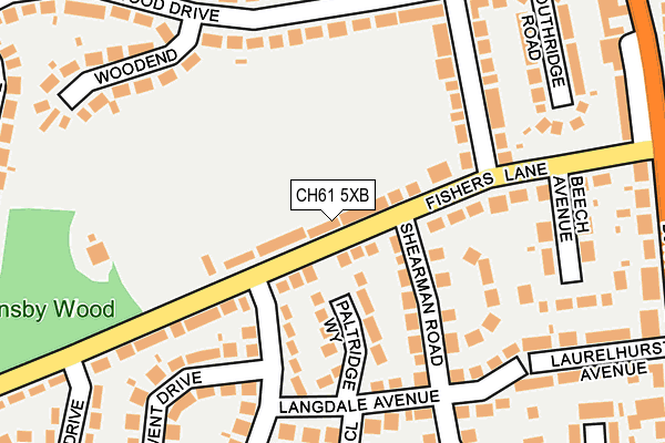 CH61 5XB map - OS OpenMap – Local (Ordnance Survey)