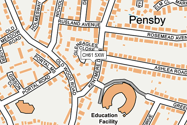 CH61 5XW map - OS OpenMap – Local (Ordnance Survey)