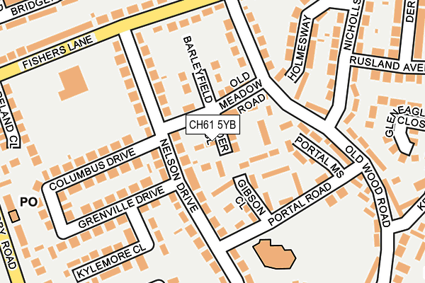 CH61 5YB map - OS OpenMap – Local (Ordnance Survey)