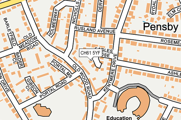 CH61 5YF map - OS OpenMap – Local (Ordnance Survey)