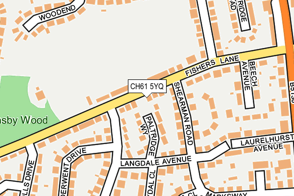 CH61 5YQ map - OS OpenMap – Local (Ordnance Survey)