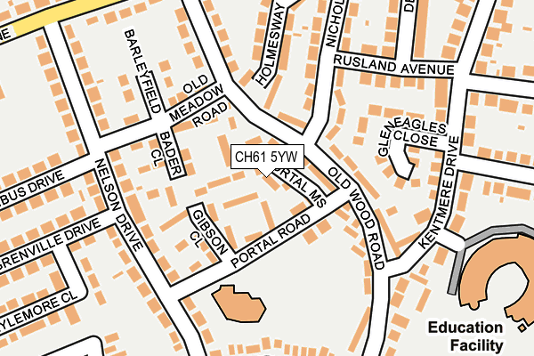 CH61 5YW map - OS OpenMap – Local (Ordnance Survey)