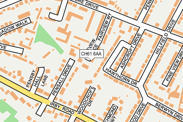 CH61 6AA map - OS OpenMap – Local (Ordnance Survey)