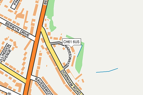 CH61 6US map - OS OpenMap – Local (Ordnance Survey)