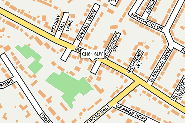 CH61 6UY map - OS OpenMap – Local (Ordnance Survey)