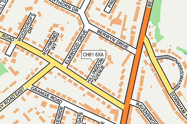 CH61 6XA map - OS OpenMap – Local (Ordnance Survey)