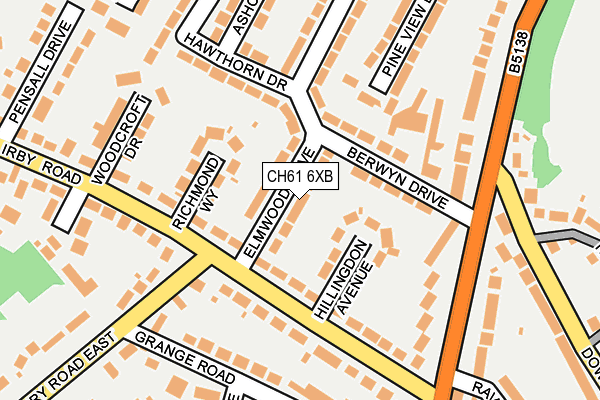 CH61 6XB map - OS OpenMap – Local (Ordnance Survey)