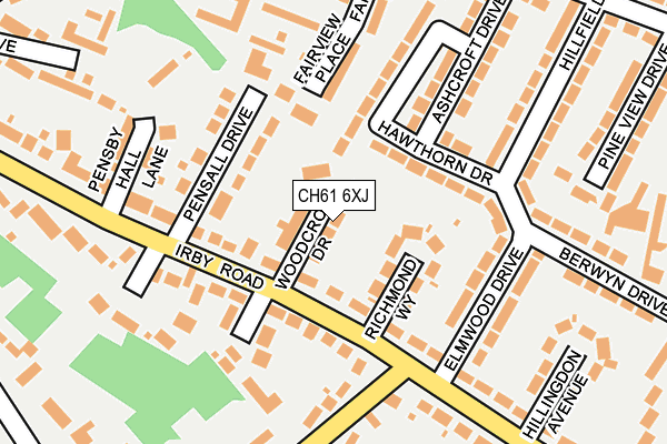 CH61 6XJ map - OS OpenMap – Local (Ordnance Survey)