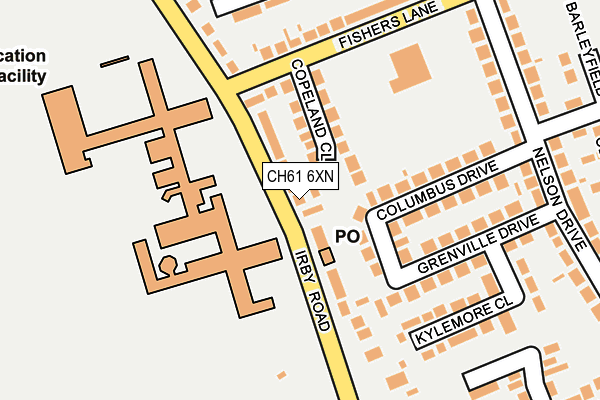 CH61 6XN map - OS OpenMap – Local (Ordnance Survey)
