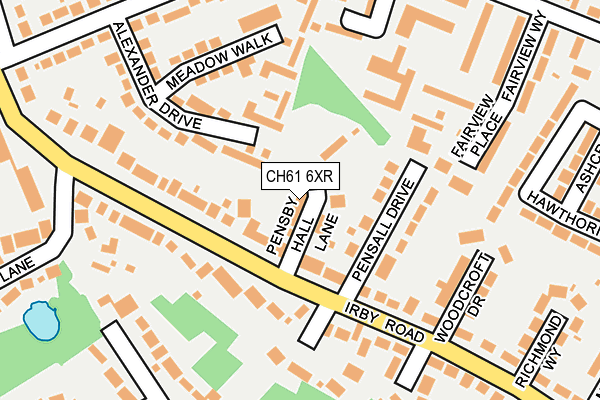 CH61 6XR map - OS OpenMap – Local (Ordnance Survey)