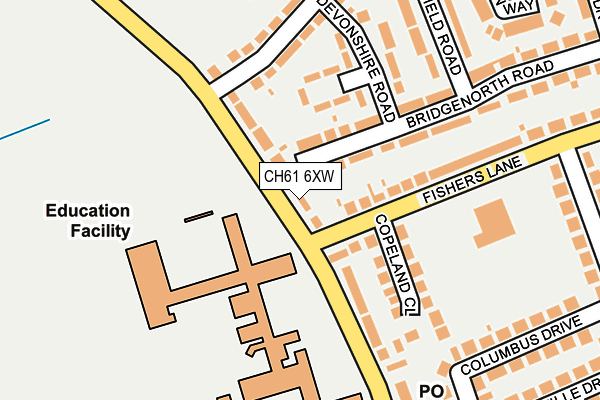 CH61 6XW map - OS OpenMap – Local (Ordnance Survey)