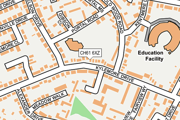 CH61 6XZ map - OS OpenMap – Local (Ordnance Survey)