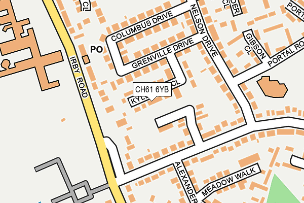 CH61 6YB map - OS OpenMap – Local (Ordnance Survey)