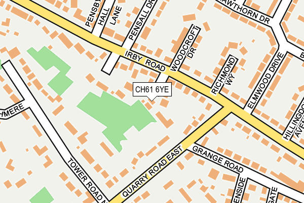 CH61 6YE map - OS OpenMap – Local (Ordnance Survey)