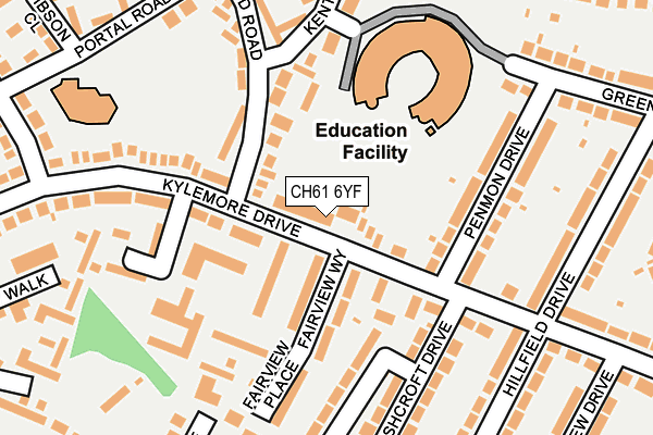 CH61 6YF map - OS OpenMap – Local (Ordnance Survey)