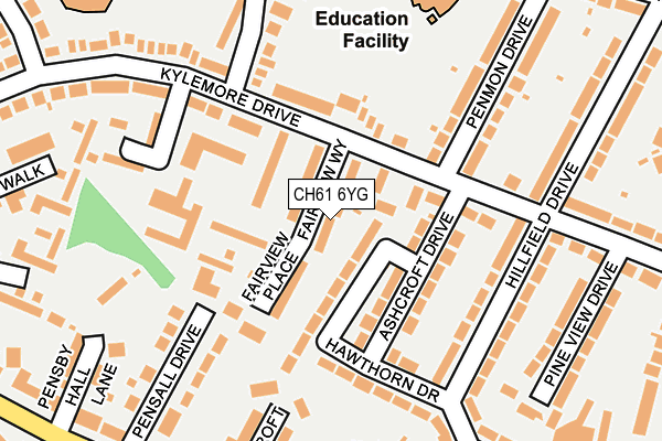 CH61 6YG map - OS OpenMap – Local (Ordnance Survey)