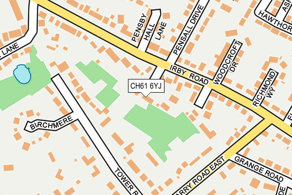 CH61 6YJ map - OS OpenMap – Local (Ordnance Survey)