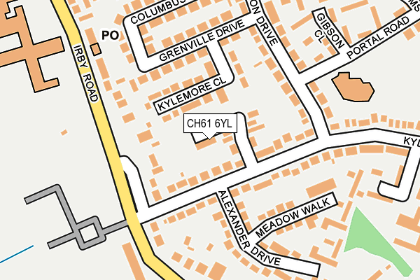 CH61 6YL map - OS OpenMap – Local (Ordnance Survey)