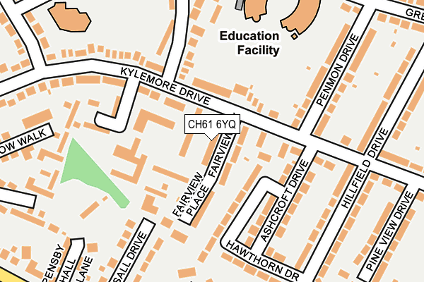 CH61 6YQ map - OS OpenMap – Local (Ordnance Survey)