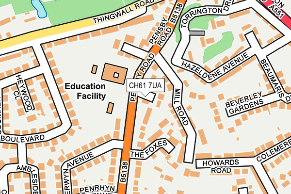 CH61 7UA map - OS OpenMap – Local (Ordnance Survey)