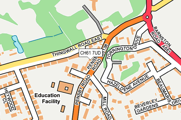 CH61 7UD map - OS OpenMap – Local (Ordnance Survey)
