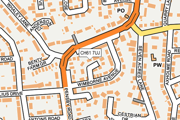 CH61 7UJ map - OS OpenMap – Local (Ordnance Survey)