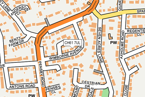 CH61 7UL map - OS OpenMap – Local (Ordnance Survey)