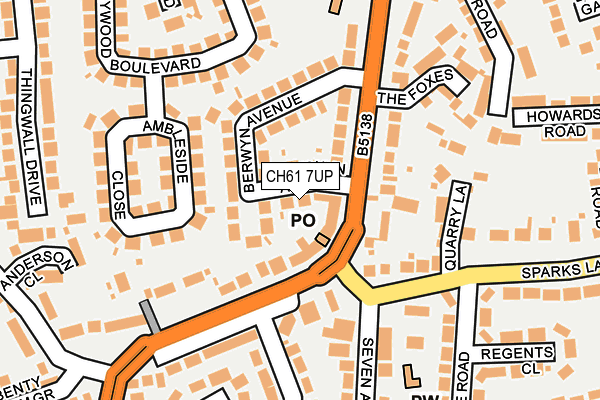 CH61 7UP map - OS OpenMap – Local (Ordnance Survey)