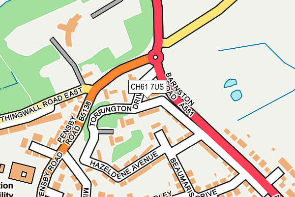 CH61 7US map - OS OpenMap – Local (Ordnance Survey)
