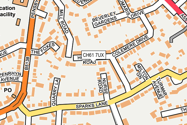 CH61 7UX map - OS OpenMap – Local (Ordnance Survey)