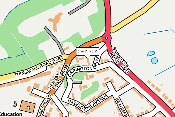 CH61 7UY map - OS OpenMap – Local (Ordnance Survey)