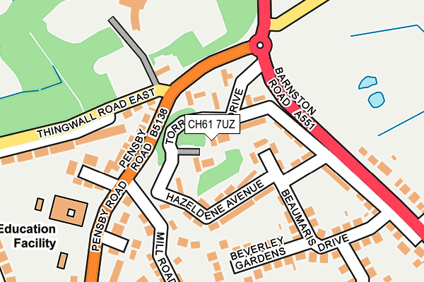 CH61 7UZ map - OS OpenMap – Local (Ordnance Survey)