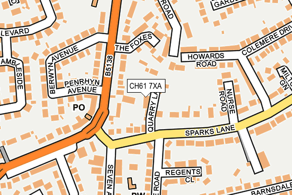 CH61 7XA map - OS OpenMap – Local (Ordnance Survey)