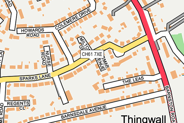 CH61 7XE map - OS OpenMap – Local (Ordnance Survey)