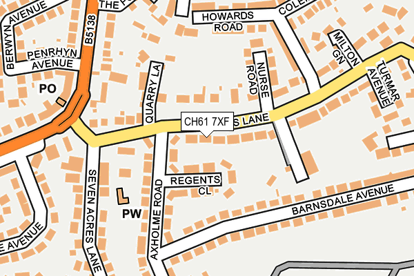 CH61 7XF map - OS OpenMap – Local (Ordnance Survey)