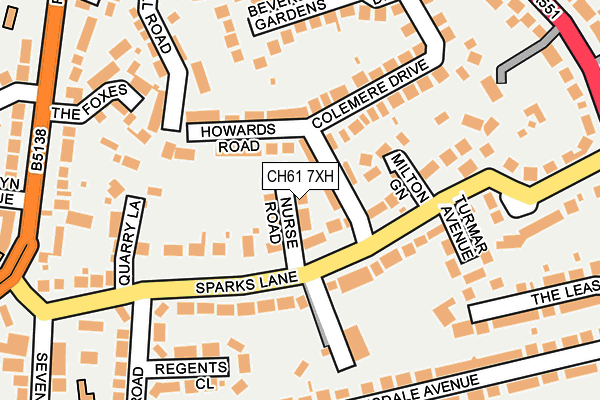 CH61 7XH map - OS OpenMap – Local (Ordnance Survey)