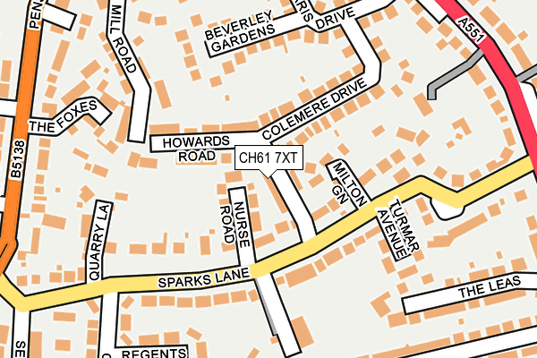 CH61 7XT map - OS OpenMap – Local (Ordnance Survey)
