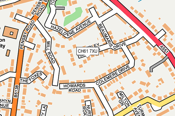 CH61 7XU map - OS OpenMap – Local (Ordnance Survey)