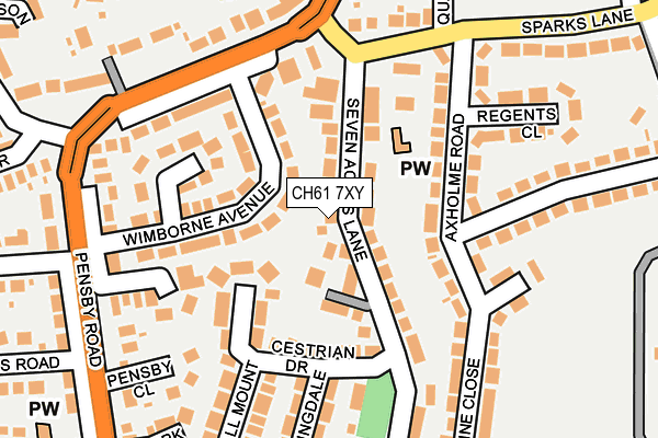 CH61 7XY map - OS OpenMap – Local (Ordnance Survey)