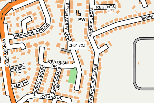 CH61 7XZ map - OS OpenMap – Local (Ordnance Survey)