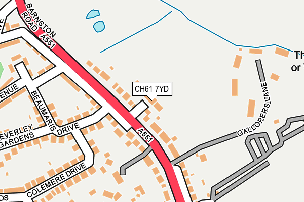 CH61 7YD map - OS OpenMap – Local (Ordnance Survey)