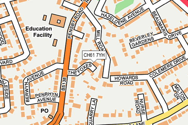 CH61 7YH map - OS OpenMap – Local (Ordnance Survey)