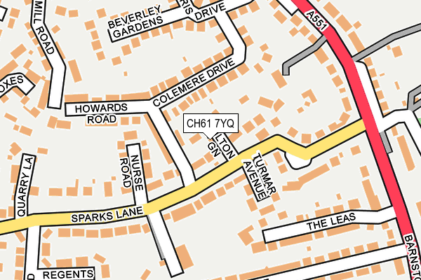 CH61 7YQ map - OS OpenMap – Local (Ordnance Survey)