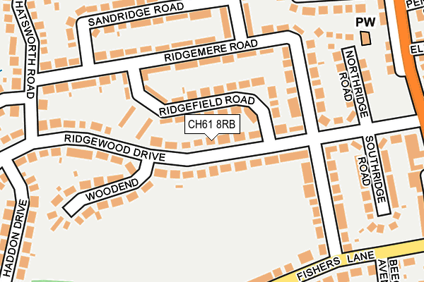 CH61 8RB map - OS OpenMap – Local (Ordnance Survey)