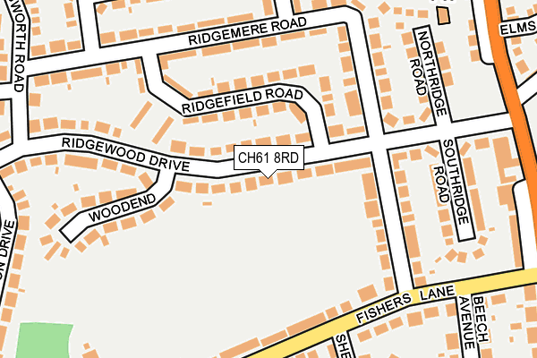 CH61 8RD map - OS OpenMap – Local (Ordnance Survey)