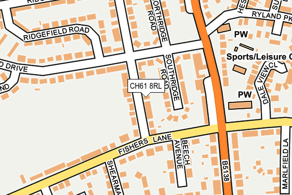 CH61 8RL map - OS OpenMap – Local (Ordnance Survey)