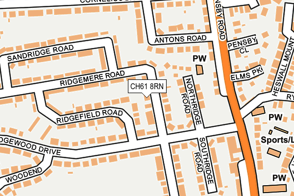 CH61 8RN map - OS OpenMap – Local (Ordnance Survey)