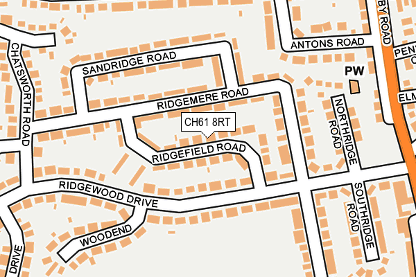 CH61 8RT map - OS OpenMap – Local (Ordnance Survey)