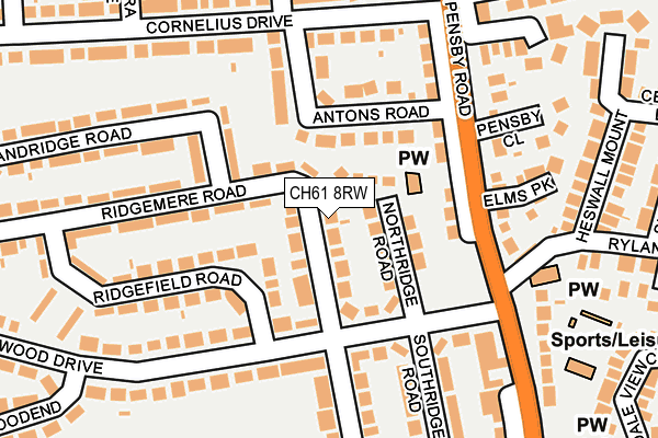 CH61 8RW map - OS OpenMap – Local (Ordnance Survey)